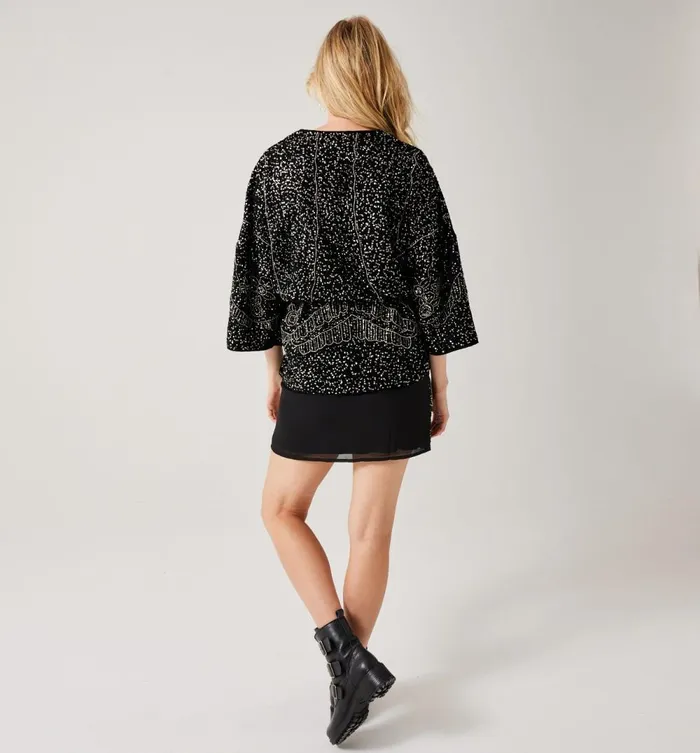 Women Embroidered Kimono Jacket 8211 Black Print Promod Jackets Women Embroidered Kimono Jacket 8211 Black Print Promod Jackets