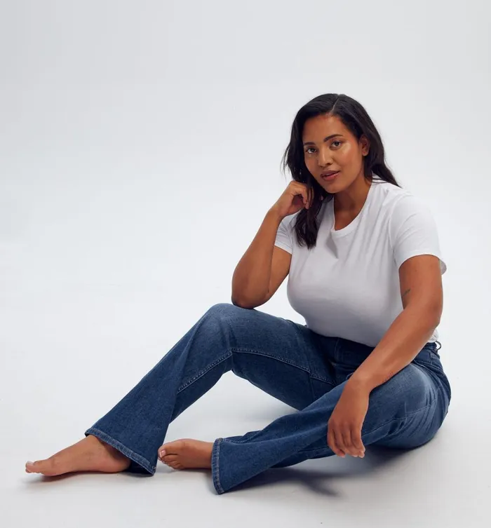 Women Eugene Flared Jeans 8211 Medium Denim Promod Jeans