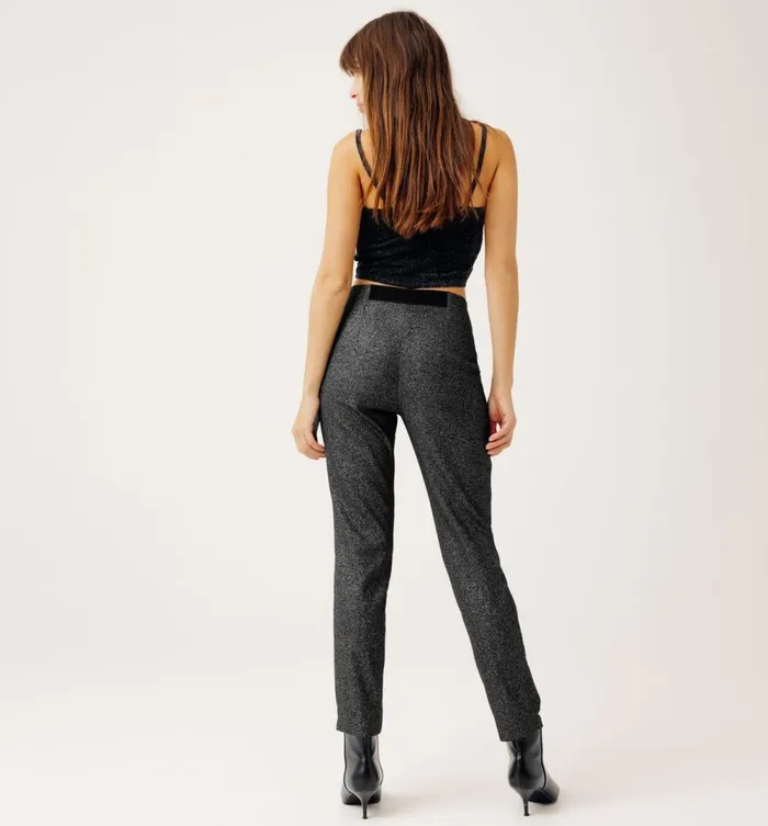 Women Glitzy Cigarette Trousers 8211 Silver Promod Trousers Women Glitzy Cigarette Trousers 8211 Silver Promod Trousers