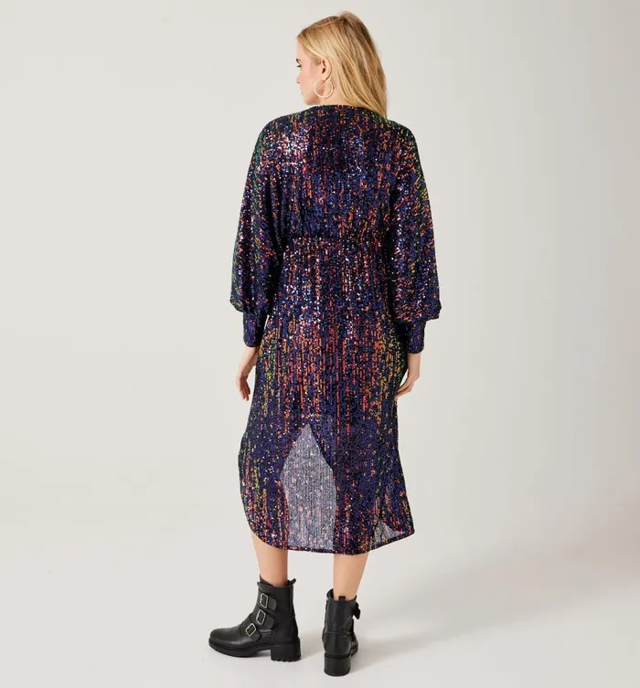 Women Glitzy Dress 8211 Prune Fonce Promod Dresses