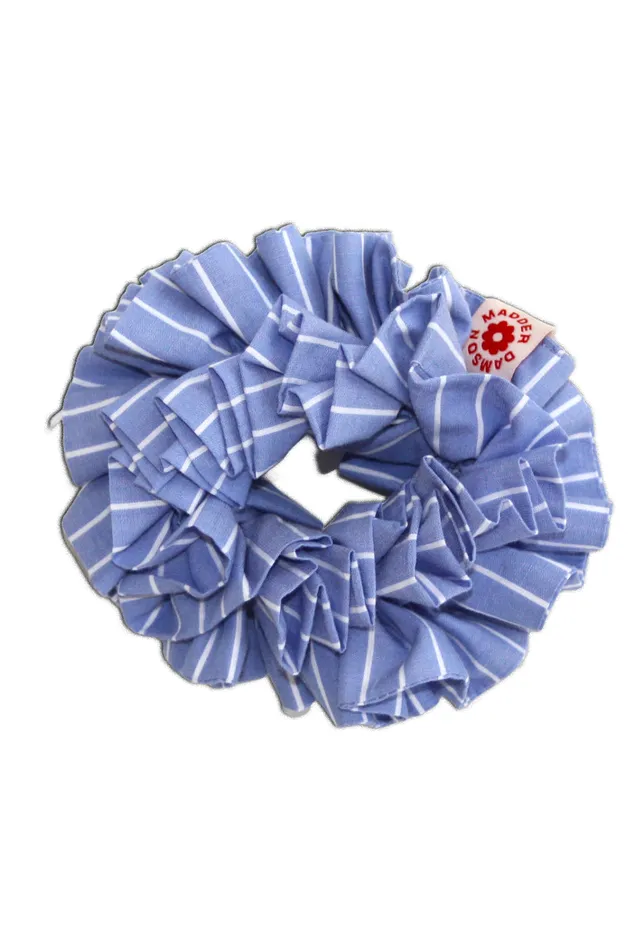 Women Hair Accessories Damson Madder Garter Scrunchie 8211 Blue And White Stripe Women Hair Accessories Damson Madder Garter Scrunchie 8211 Blue And White Stripe