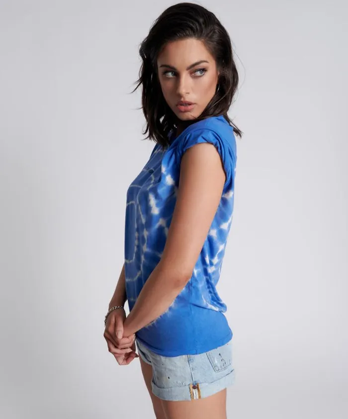 Women HAND DYED LOGO ORGANIC CREW TEE One Teaspoon Tees and Tanks Women HAND DYED LOGO ORGANIC CREW TEE One Teaspoon Tees and Tanks