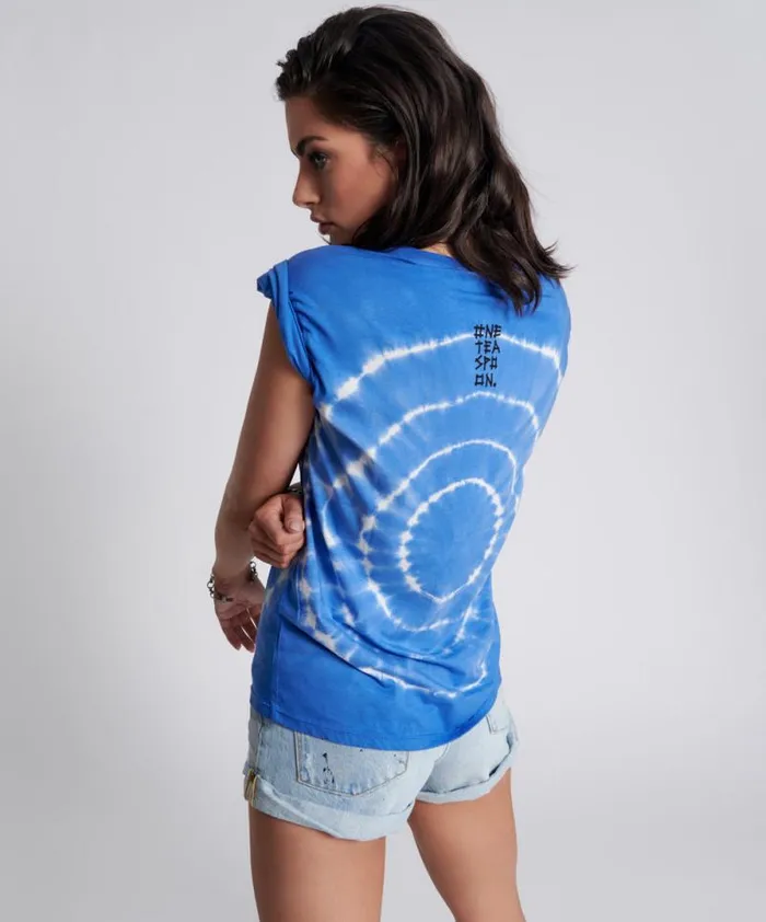Women HAND DYED LOGO ORGANIC CREW TEE One Teaspoon Tees and Tanks Women HAND DYED LOGO ORGANIC CREW TEE One Teaspoon Tees and Tanks