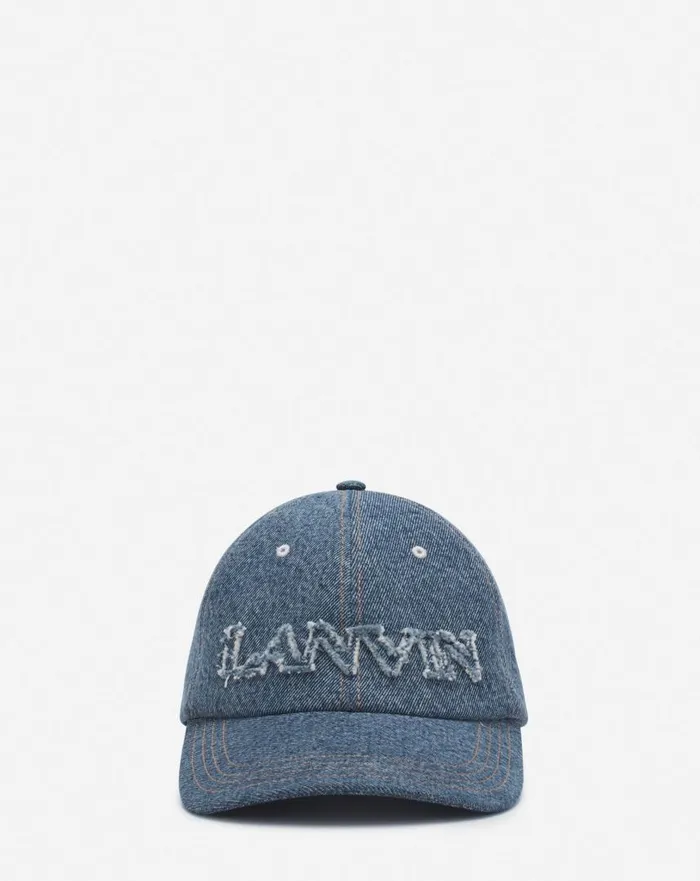 Women Hats Lanvin Lanvin Cap In Denim Denim Blue