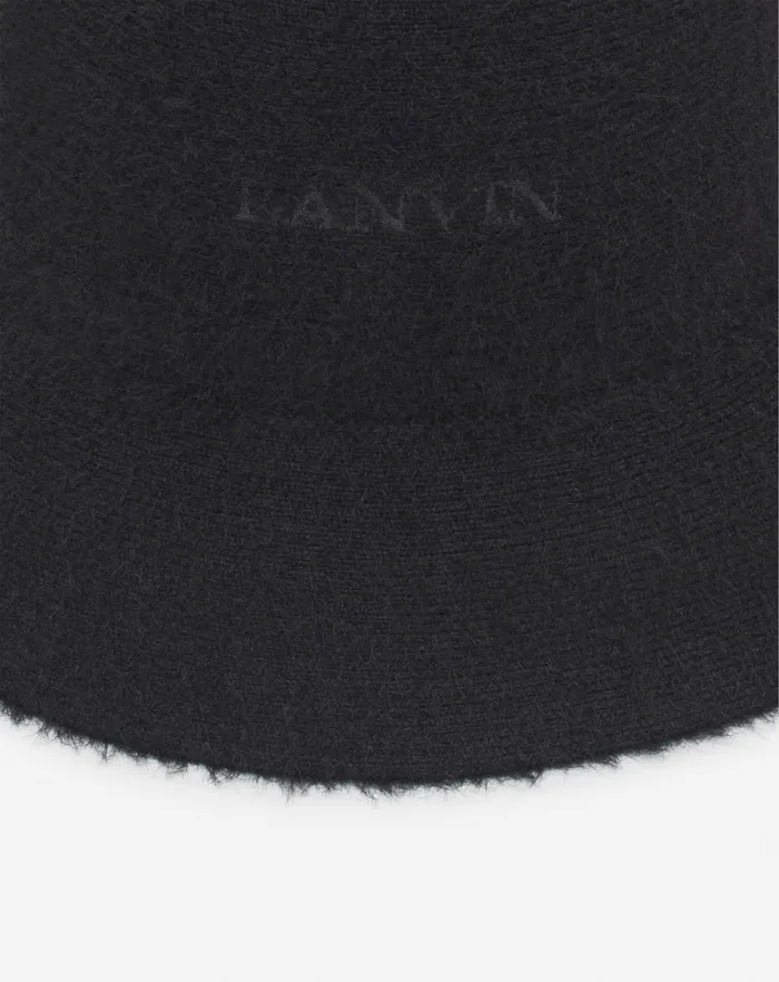 Women Hats Lanvin Lanvin Cotton Bucket Hat Black Women Hats Lanvin Lanvin Cotton Bucket Hat Black