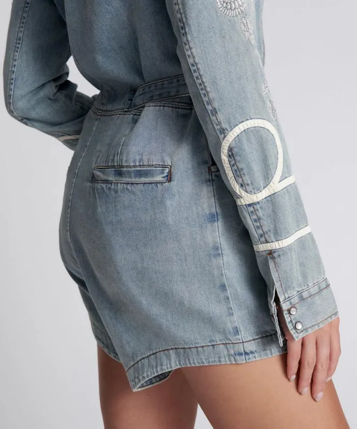 Women HEARTLAND EMBROIDERED MARGOT JUMPSUIT One Teaspoon Denim Jumpsuits Women HEARTLAND EMBROIDERED MARGOT JUMPSUIT One Teaspoon Denim Jumpsuits