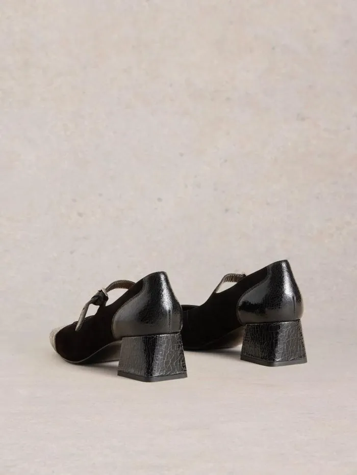 Women Heels White Stuff Dorothy Mary Jane Heel Pure Black Women Heels White Stuff Dorothy Mary Jane Heel Pure Black