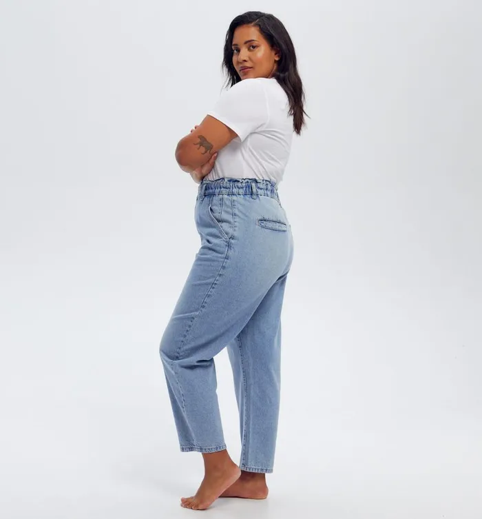 Women HighWaist Balloon Jeans 8211 Light Denim Promod Jeans