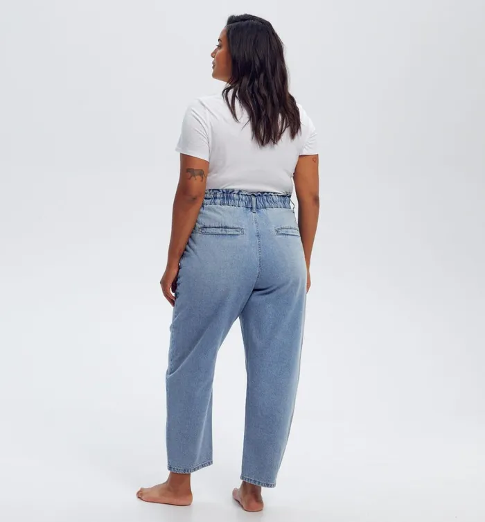 Women HighWaist Balloon Jeans 8211 Light Denim Promod Jeans