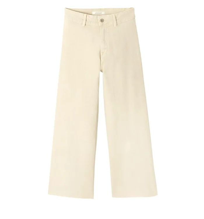 Women HighWaist Raw Edge Jeans 8211 Beige Promod Jeans
