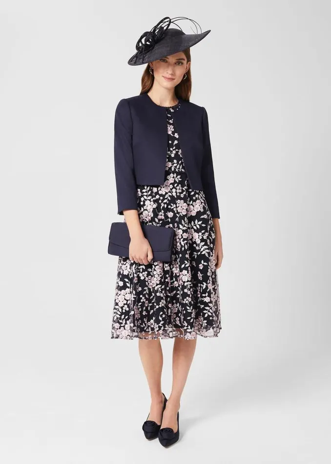 Women HOBBS Coats and Jackets Petite Elize Jacket Midnight Navy
