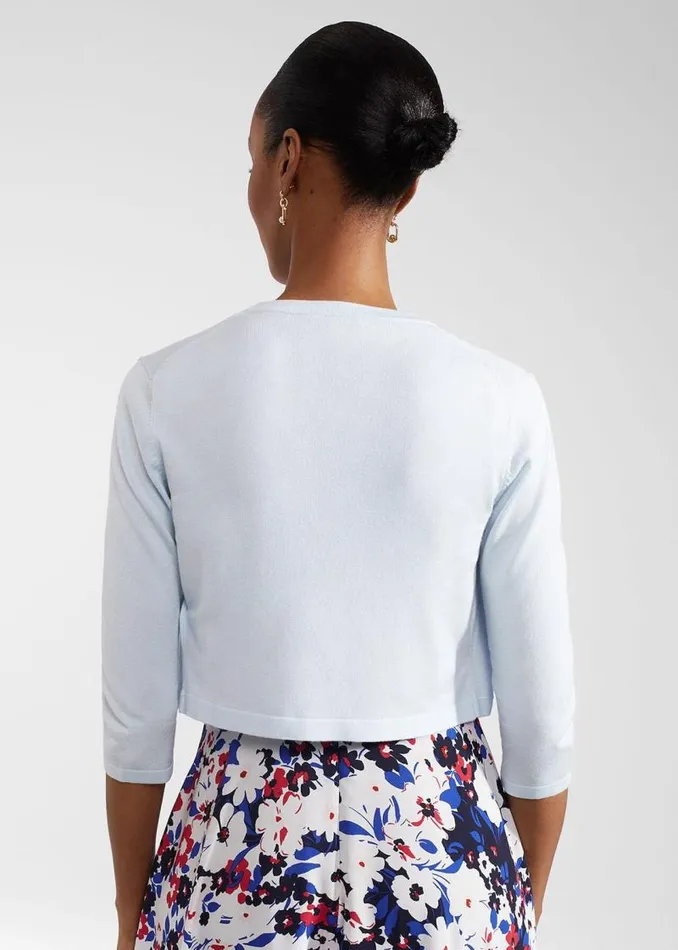 Women HOBBS Jumpers and Cardigans Carrie Bolero Pale Blue