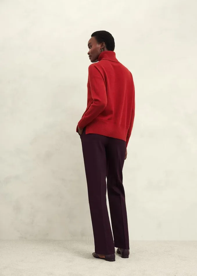 Women HOBBS Jumpers and Cardigans Delora Cashmere Roll Neck Jumper Pomegranate Red