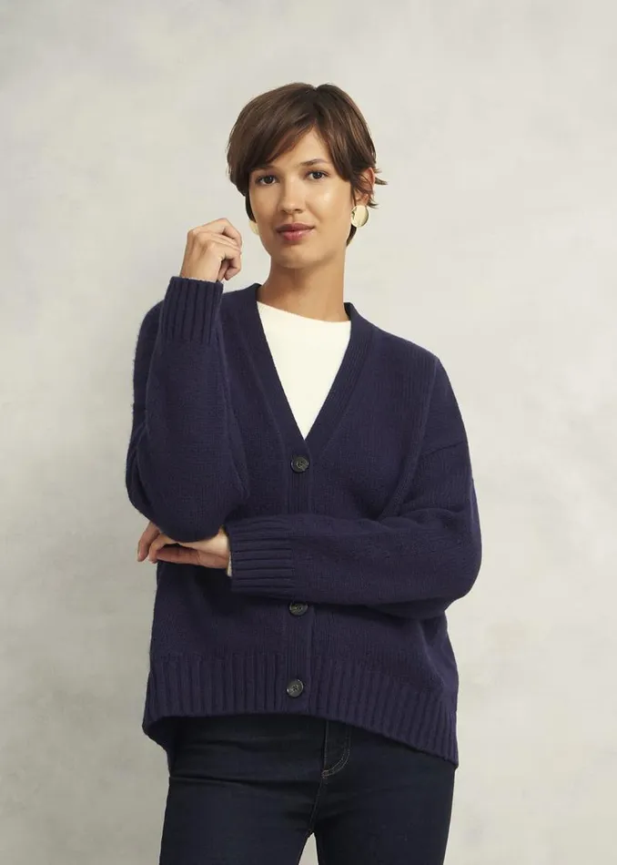 Women HOBBS Jumpers and Cardigans Ember Cardigan With Alpaca Hobbs Navy
