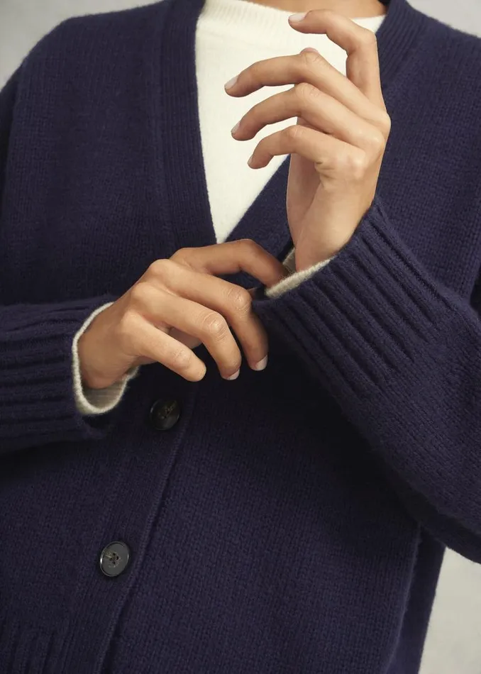 Women HOBBS Jumpers and Cardigans Ember Cardigan With Alpaca Hobbs Navy