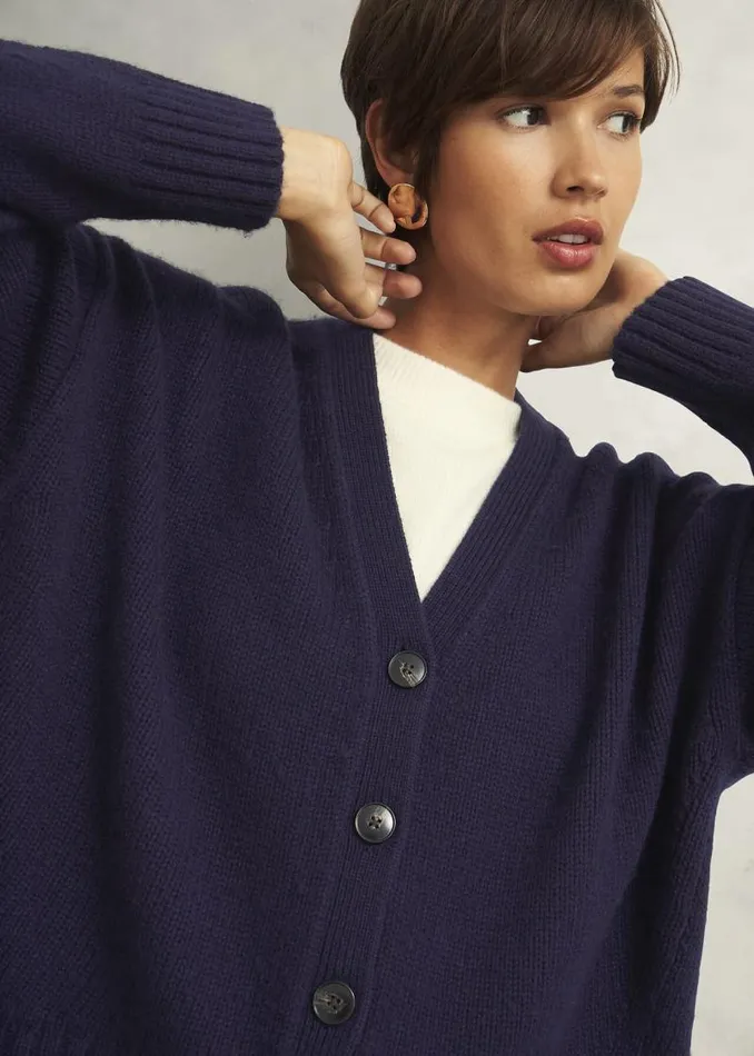 Women HOBBS Jumpers and Cardigans Ember Cardigan With Alpaca Hobbs Navy