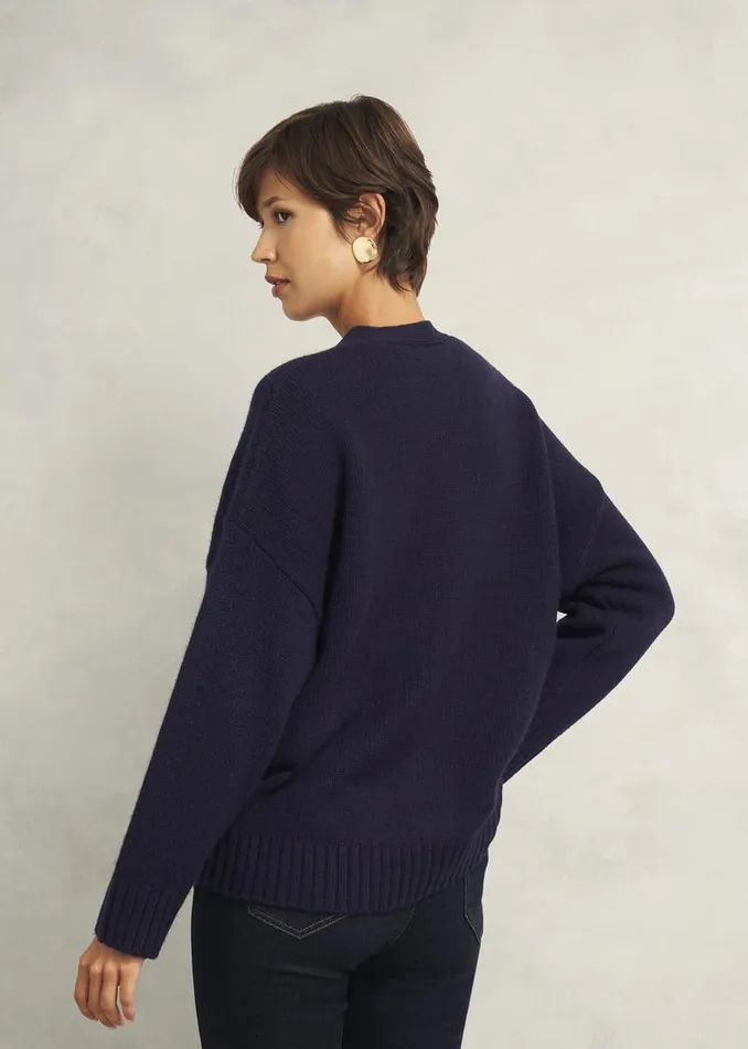Women HOBBS Jumpers and Cardigans Ember Cardigan With Alpaca Hobbs Navy