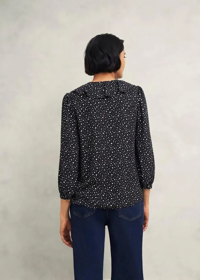 Women HOBBS Tops May Blouse Black Ivory