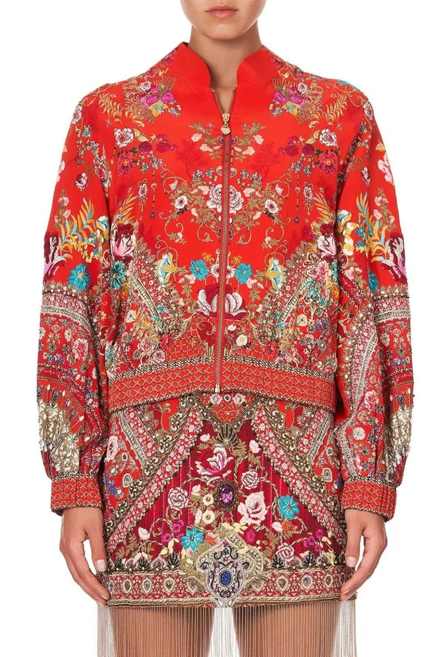 Women Jackets Camilla Blouson Sleeve Bomber Cameos Can Can