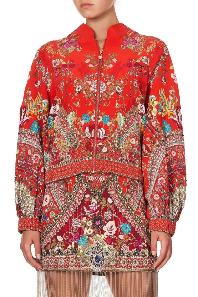Women Jackets Camilla Blouson Sleeve Bomber Cameos Can Can