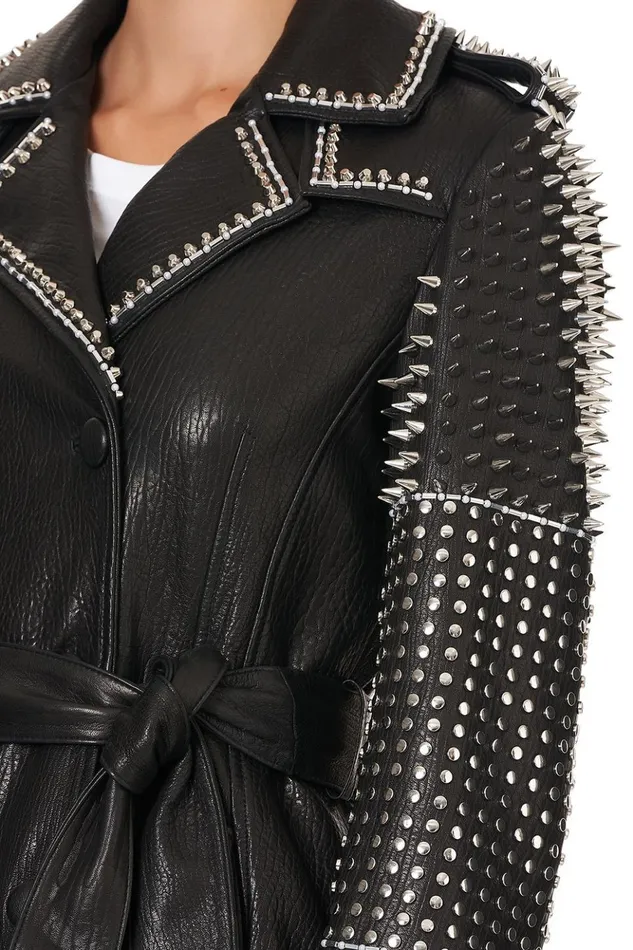 Women Jackets Camilla Leather Trench Coat Leather