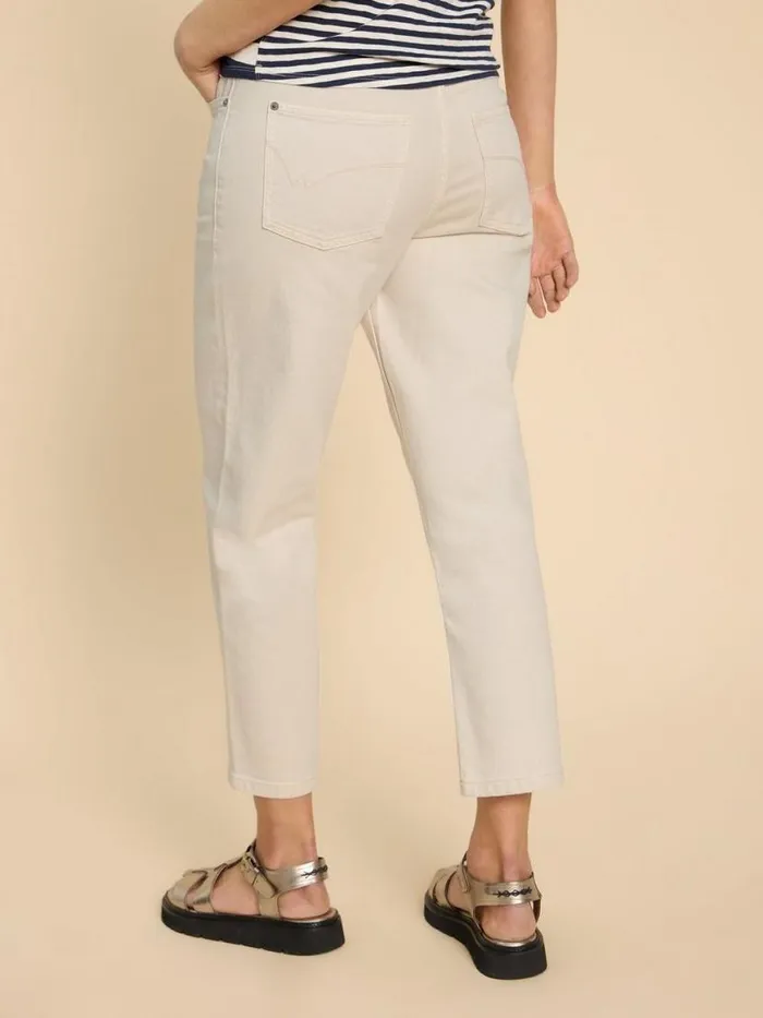 Women Jeans White Stuff Charlie Straight Crop Jean Light Natural