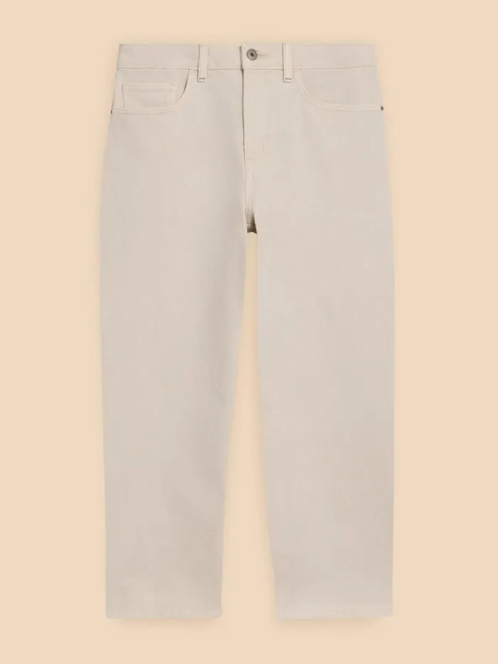 Women Jeans White Stuff Charlie Straight Crop Jean Light Natural
