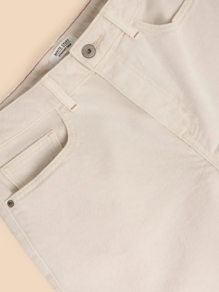 Women Jeans White Stuff Charlie Straight Crop Jean Light Natural
