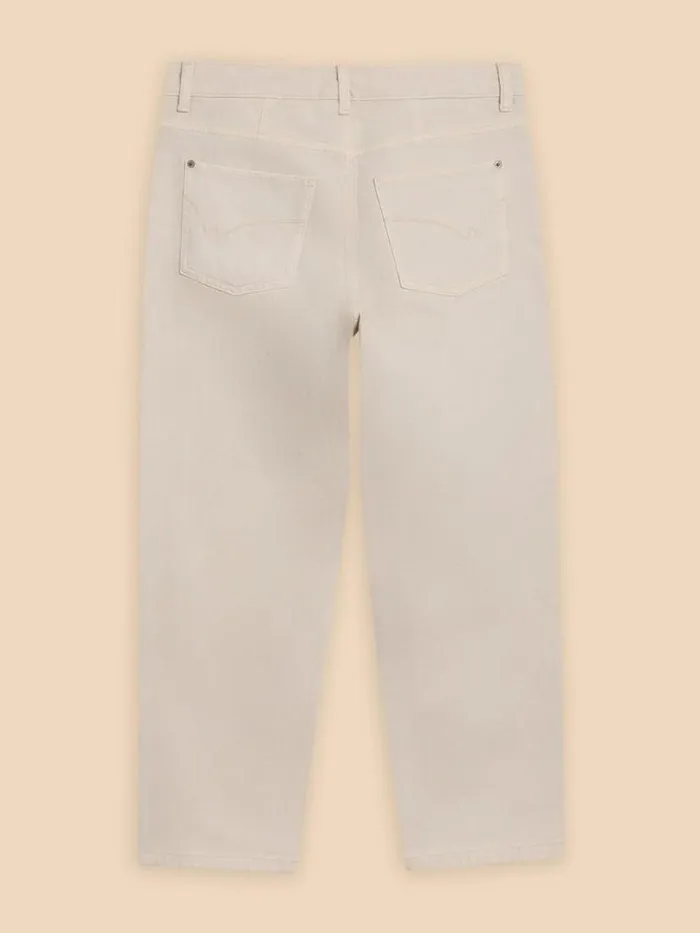 Women Jeans White Stuff Charlie Straight Crop Jean Light Natural