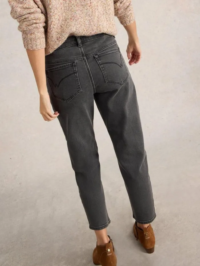 Women Jeans White Stuff Tilly Tapered Jean Washed Black