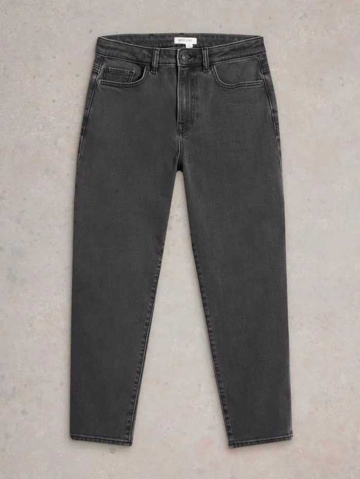 Women Jeans White Stuff Tilly Tapered Jean Washed Black
