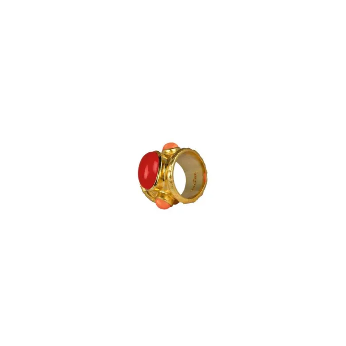 Women Jewellery Camilla Valere Red Jade Como Ring Multi