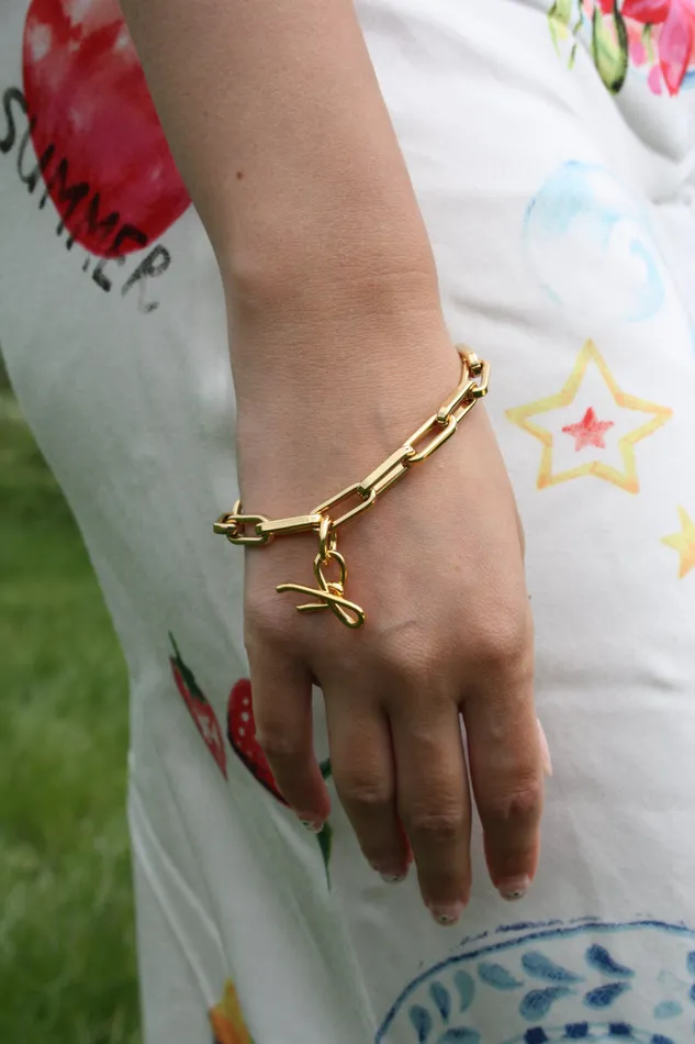 Women Jewellery Damson Madder Mega Gold Chain Bracelet