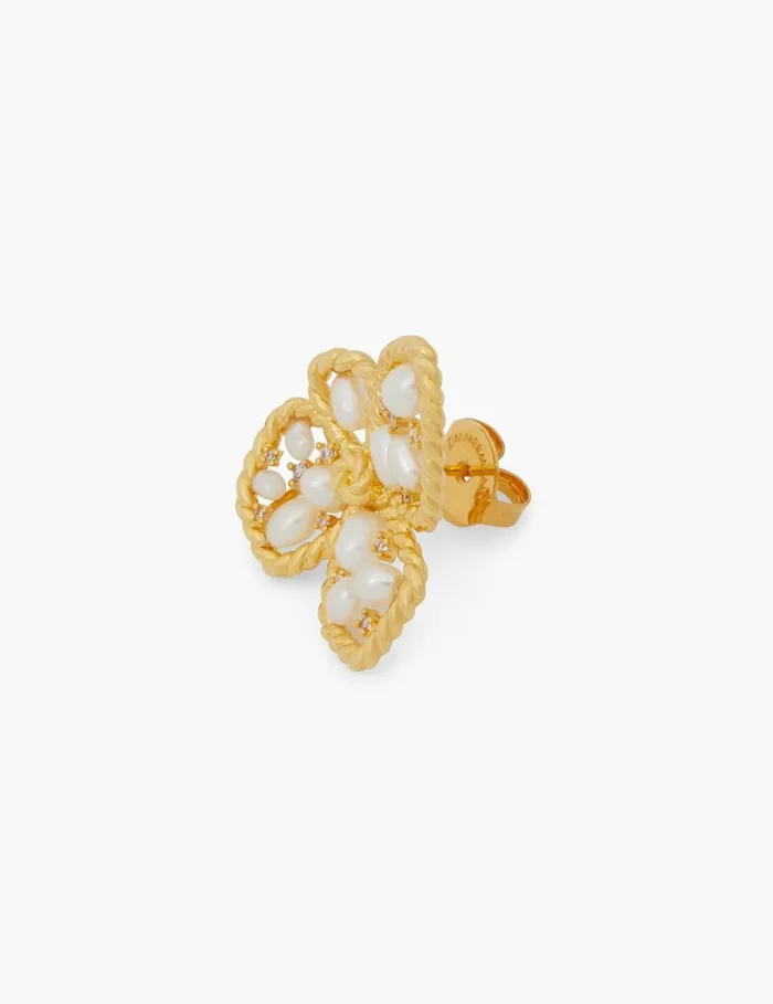 Women Jewellery Zimmermann Zimmermann Bloom Large Studs Goldpearl