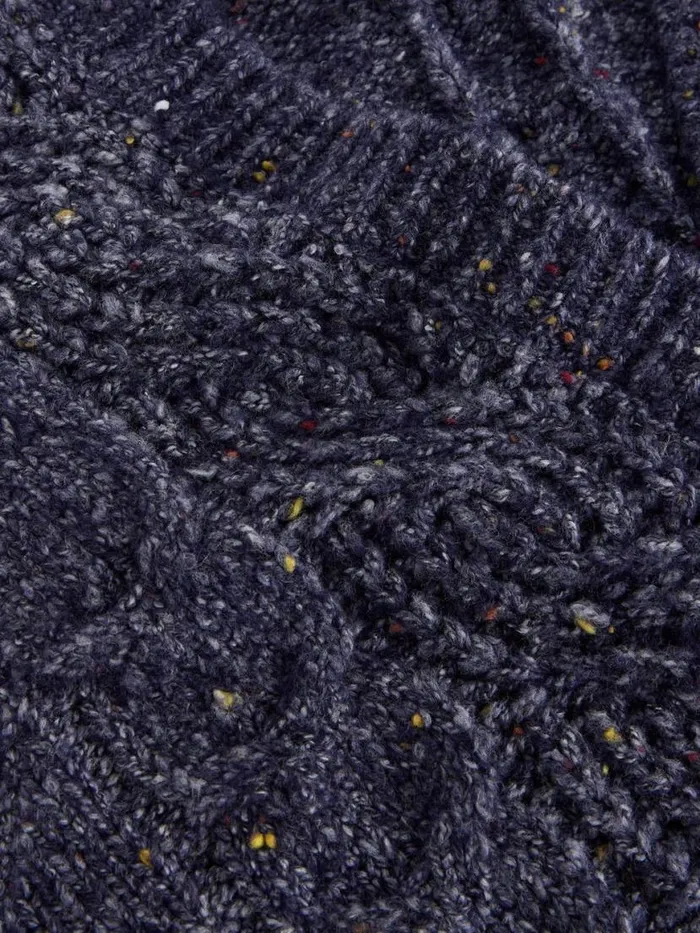 Women Knitwear White Stuff CABLE NEP BUTTON THROUGH TANK Navy Multi Women Knitwear White Stuff CABLE NEP BUTTON THROUGH TANK Navy Multi
