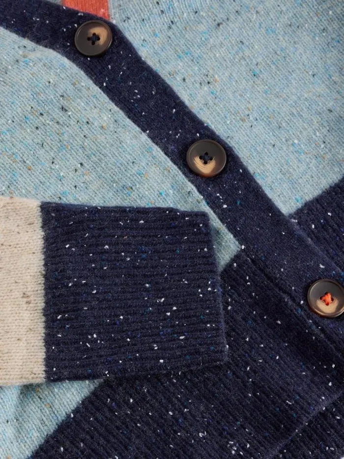 Women Knitwear White Stuff COLOURBLOCK NEP CARDI Blue Multi Women Knitwear White Stuff COLOURBLOCK NEP CARDI Blue Multi