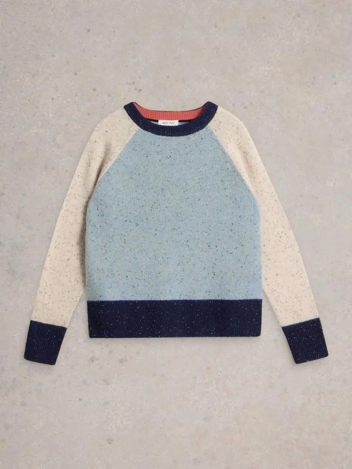 Women Knitwear White Stuff COLOURBLOCK NEP JUMPER Blue Multi Women Knitwear White Stuff COLOURBLOCK NEP JUMPER Blue Multi