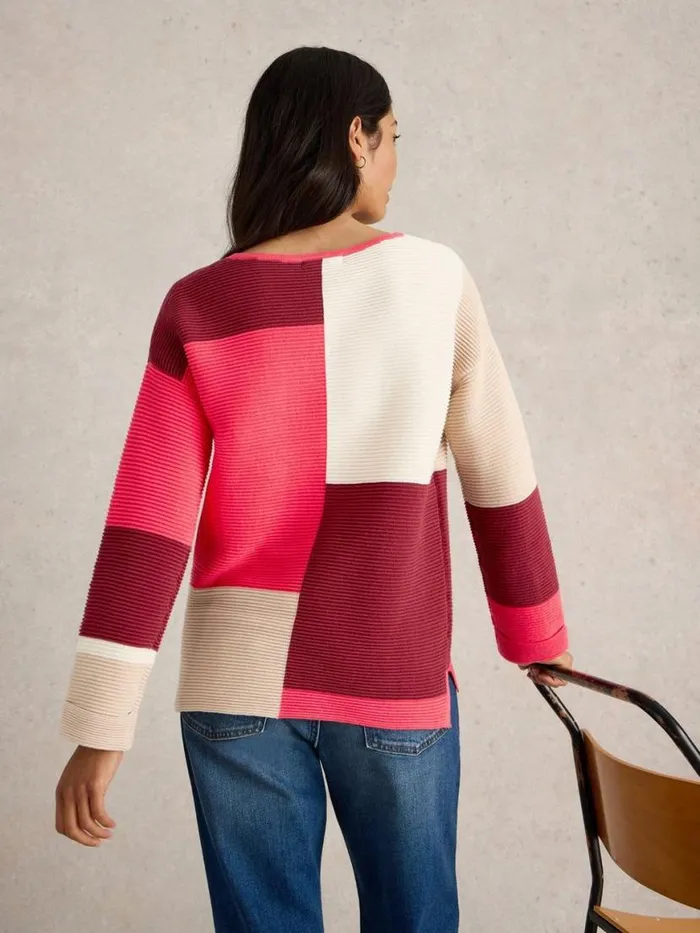 Women Knitwear White Stuff JANA COLOURBLOCK JUMPER Plum Multi Women Knitwear White Stuff JANA COLOURBLOCK JUMPER Plum Multi