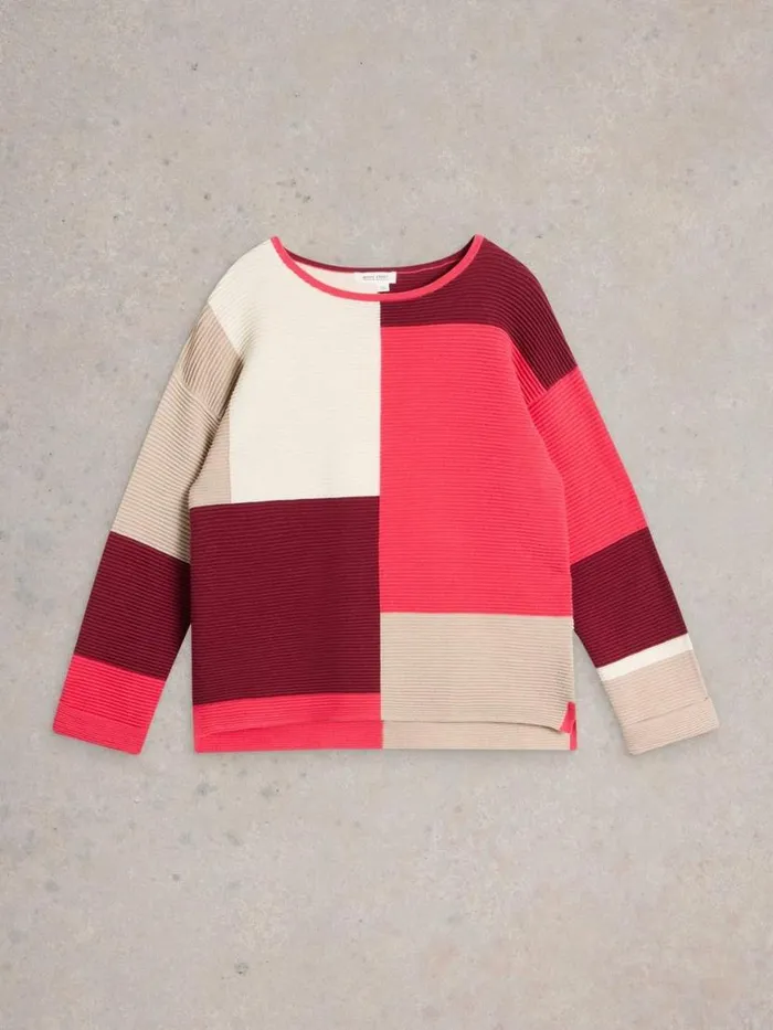 Women Knitwear White Stuff JANA COLOURBLOCK JUMPER Plum Multi Women Knitwear White Stuff JANA COLOURBLOCK JUMPER Plum Multi