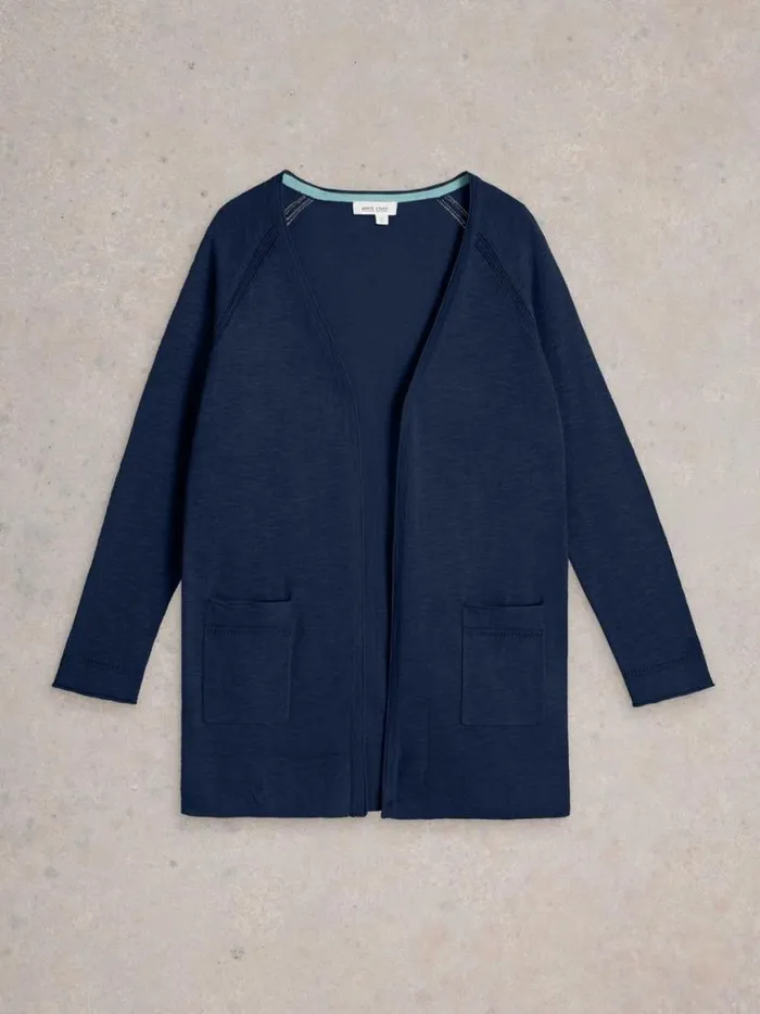 Women Knitwear White Stuff NARIA LONGLINE CARDI Dark Navy