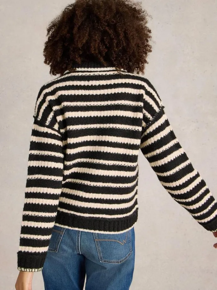 Women Knitwear White Stuff TYLER CARDI Black Multi Women Knitwear White Stuff TYLER CARDI Black Multi