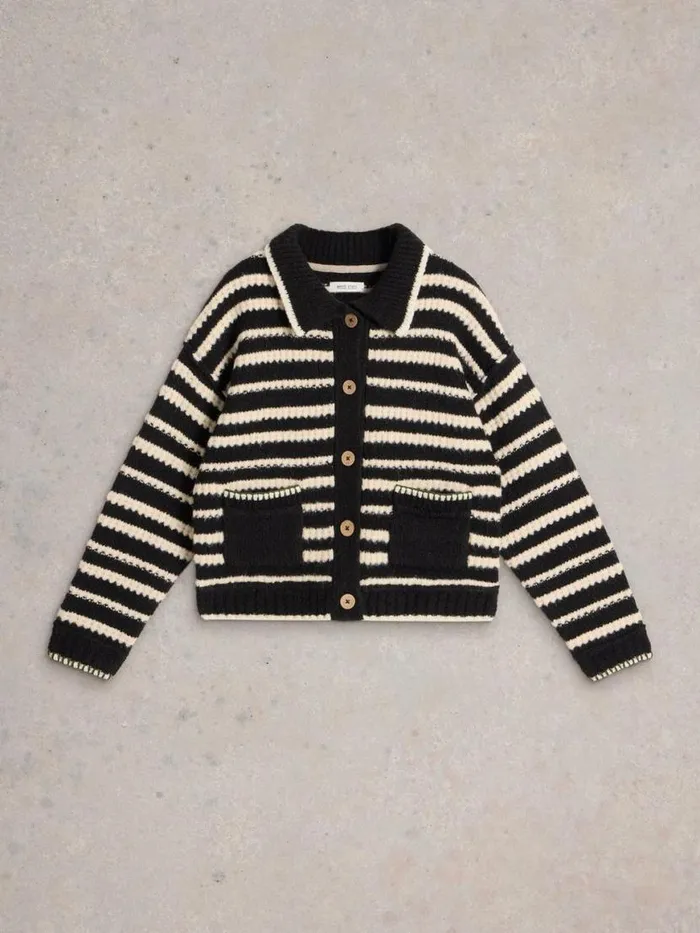 Women Knitwear White Stuff TYLER CARDI Black Multi Women Knitwear White Stuff TYLER CARDI Black Multi