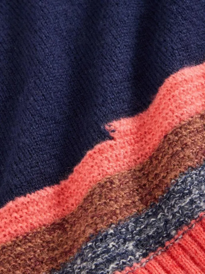 Women Knitwear White Stuff V NECK STRIPE TANK Navy Multi Women Knitwear White Stuff V NECK STRIPE TANK Navy Multi