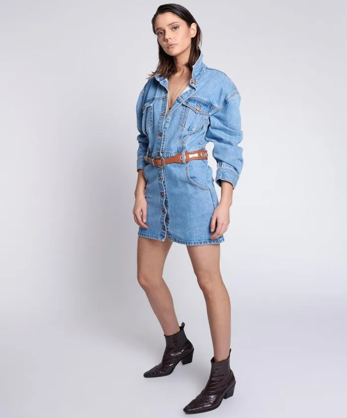 Women MALIBU OCEAN DRESS One Teaspoon Denim Dresses Women MALIBU OCEAN DRESS One Teaspoon Denim Dresses