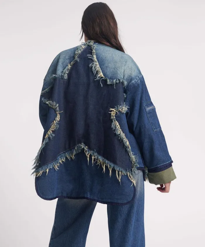 Women MEMPHIS DARK STAR DENIM WADDED JACKET One Teaspoon Denim Jackets Women MEMPHIS DARK STAR DENIM WADDED JACKET One Teaspoon Denim Jackets