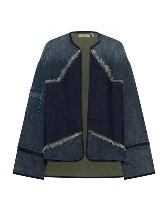 Women MEMPHIS DARK STAR DENIM WADDED JACKET One Teaspoon Denim Jackets Women MEMPHIS DARK STAR DENIM WADDED JACKET One Teaspoon Denim Jackets