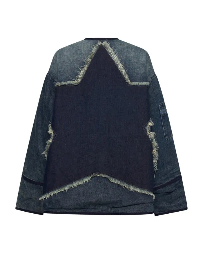 Women MEMPHIS DARK STAR DENIM WADDED JACKET One Teaspoon Denim Jackets Women MEMPHIS DARK STAR DENIM WADDED JACKET One Teaspoon Denim Jackets