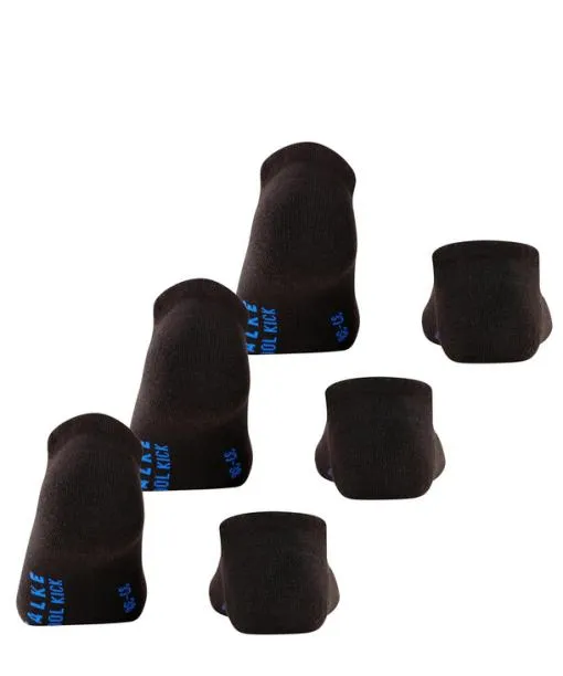 WomenMen Cool Kick 3Pack Unisex Sneaker Socks Black FALKE Ankle Socks