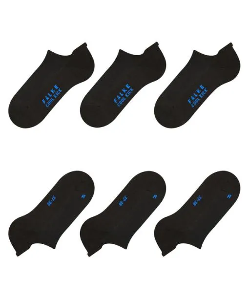 WomenMen Cool Kick 3Pack Unisex Sneaker Socks Black FALKE Ankle Socks
