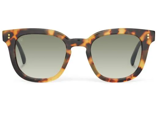 WomenMen Venice Blonde Tortoise Deep Olive Gradient TOMS Sunglasses
